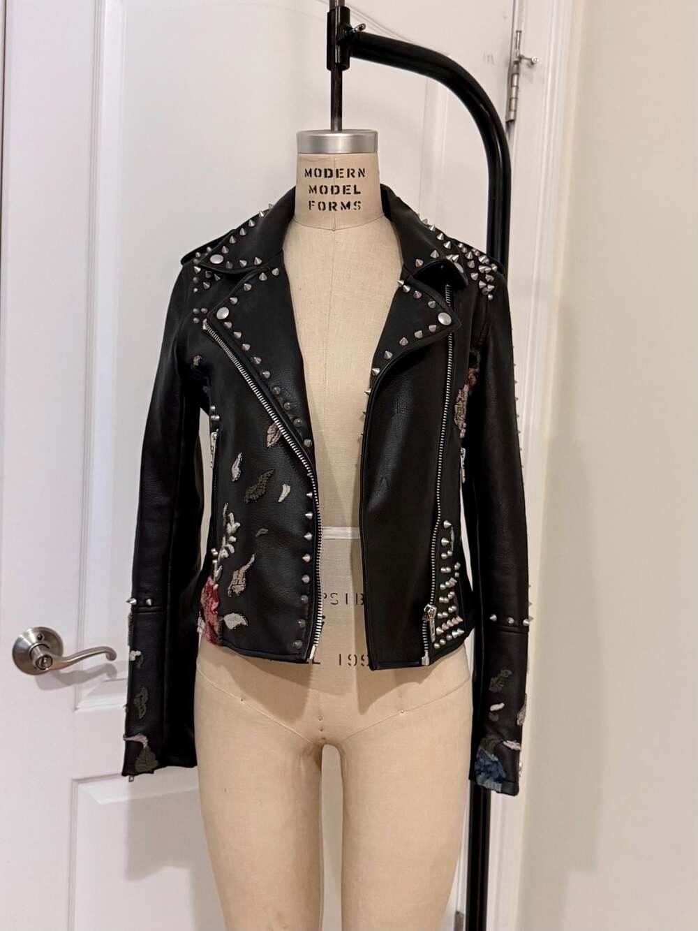 Blank NYC Budding Romance Studded Moto Jacket